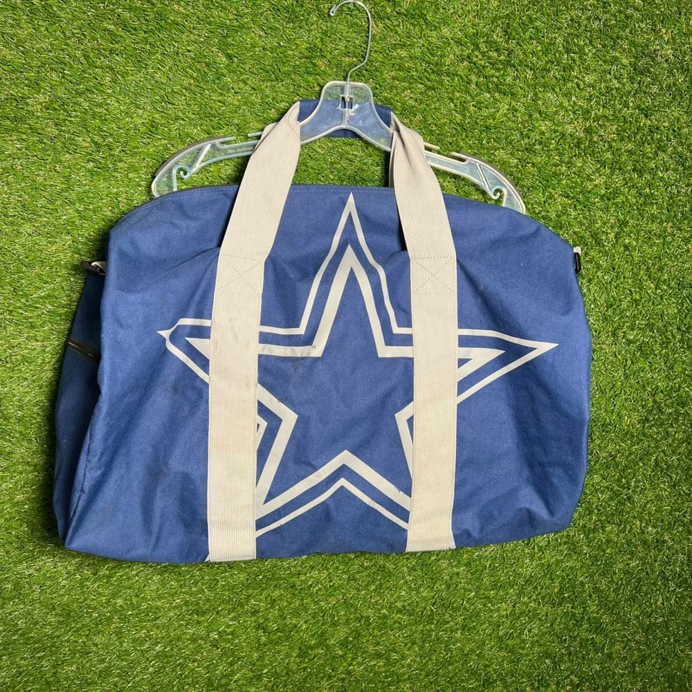 Dallas Cowboys Duffle Bag Blue Canvas Star Logo Travel Gym Weekender